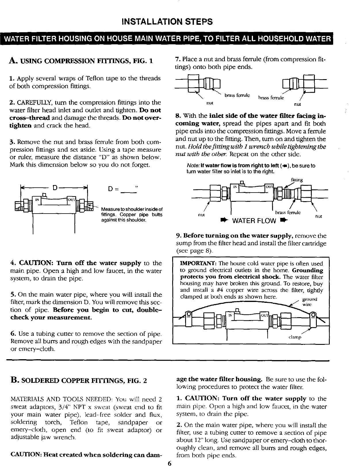 Page 6 of 12 - Kenmore 625343400 User Manual  WATER FILTER HOUSING - Manuals And Guides L0309531