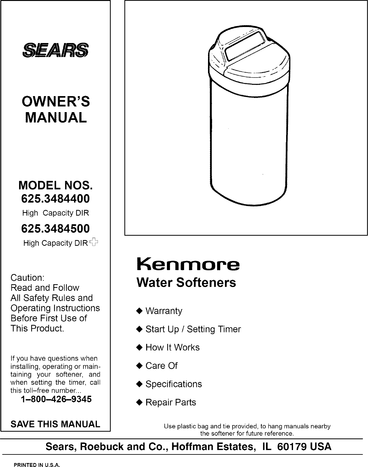 Kenmore Water Softener Manual 420