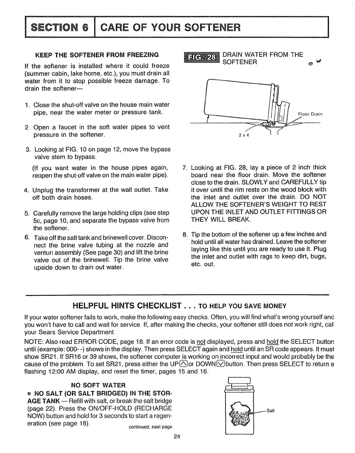 Kenmore 625348832 User Manual WATER SOFTENER Manuals And Guides L0811057