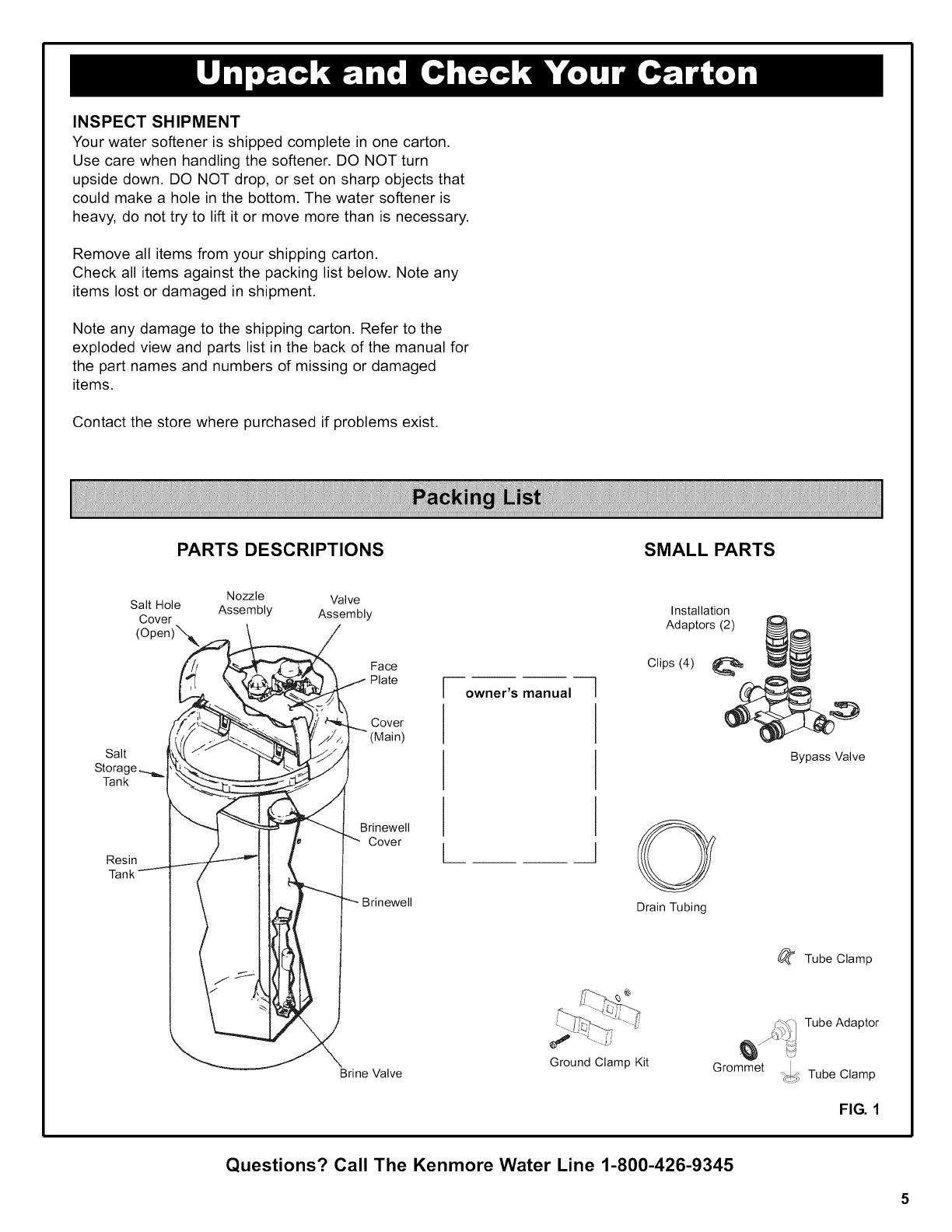 Kenmore 625383560 User Manual WATER SOFTENER Manuals And Guides 1010778L