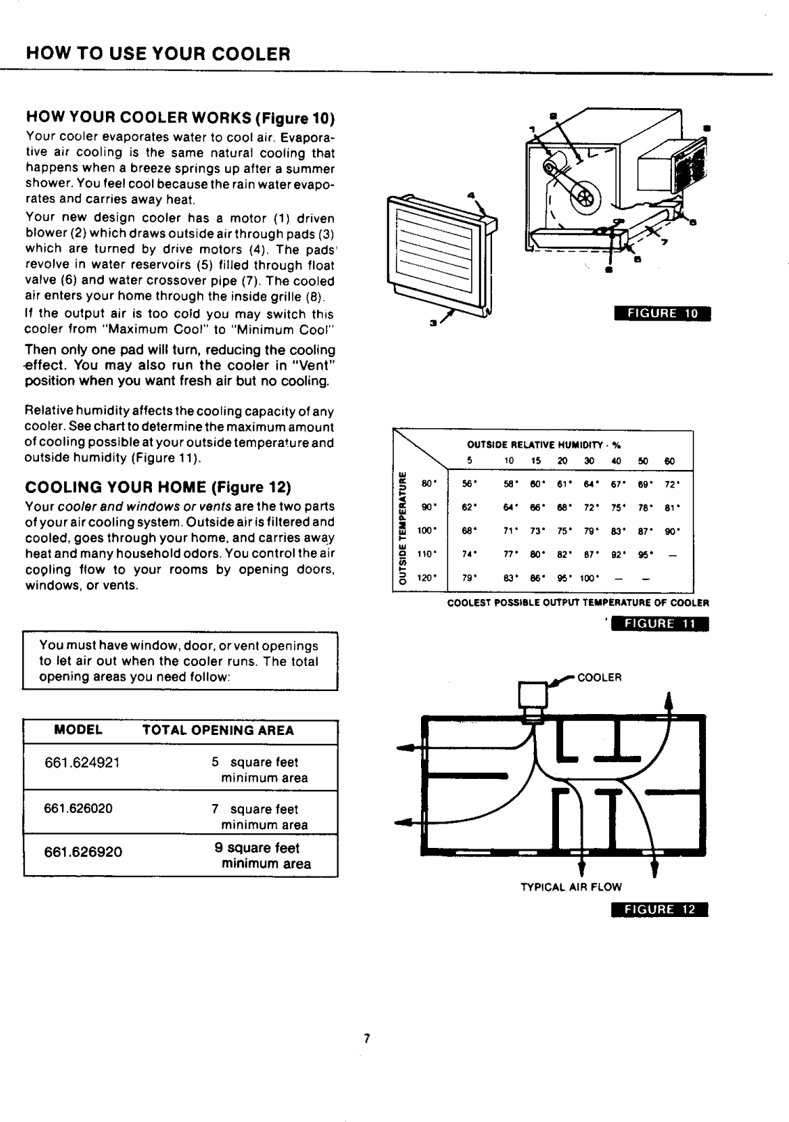 Page 7 of 12 - Kenmore 661624921 1209396L User Manual  EVAPORATIVE AIR COOLER - Manuals And Guides