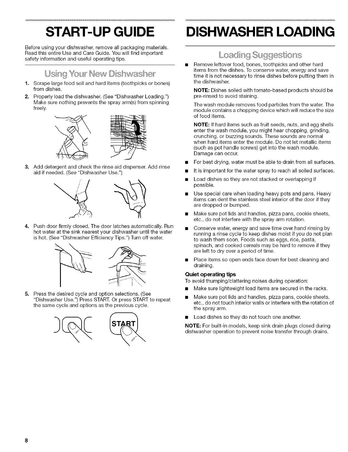 Kenmore 66516572201 User Manual UNDERCOUNTER DISHWASHER Manuals And