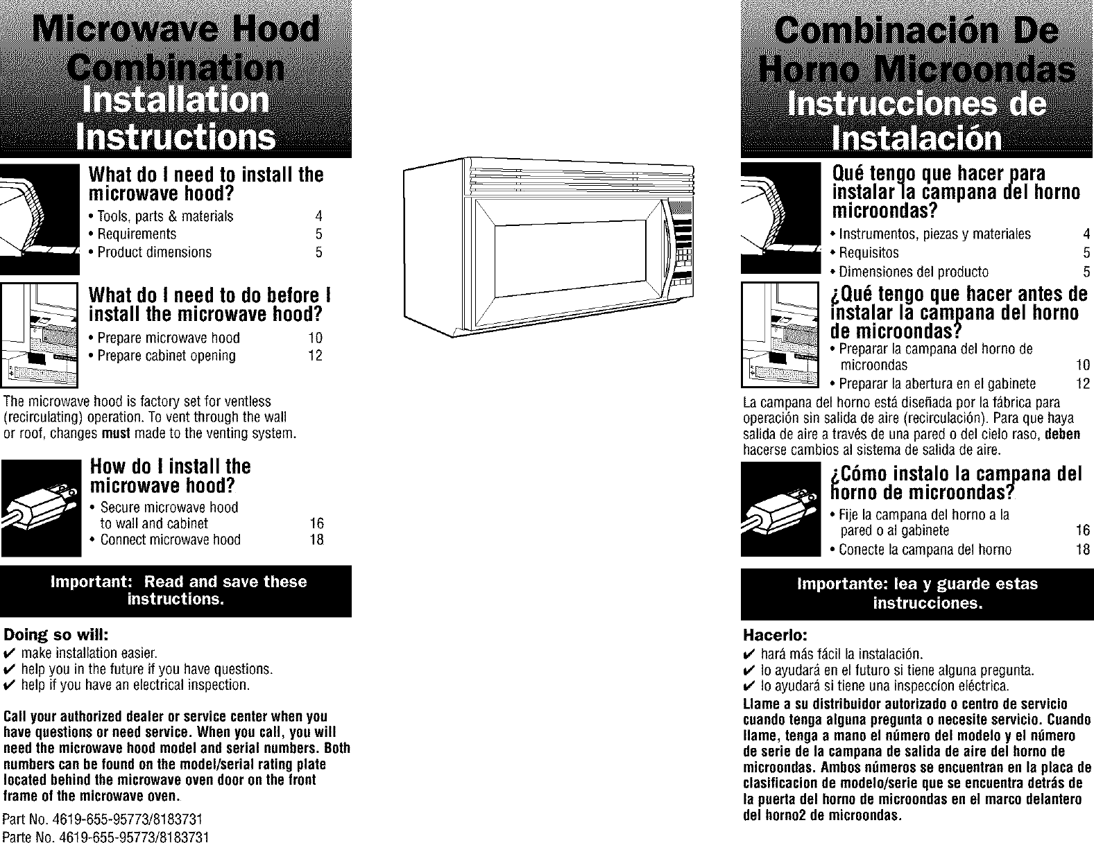 Page 1 of 11 - Kenmore 66560629000 User Manual  MICROWAVE/HOOD COMBO - Manuals And Guides L0211228
