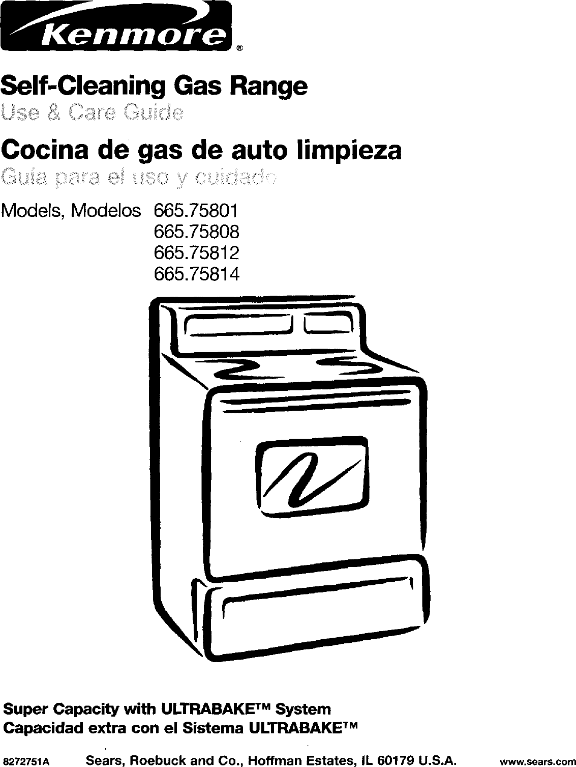 Kenmore 66575801001 User Manual GAS FREESTANDING RANGE Manuals And