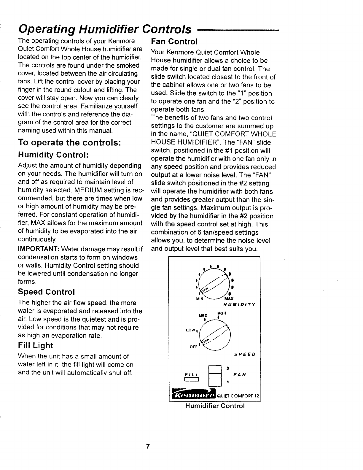 Kenmore 758144523 User Manual HUMIDIFIER Manuals And Guides L0812434