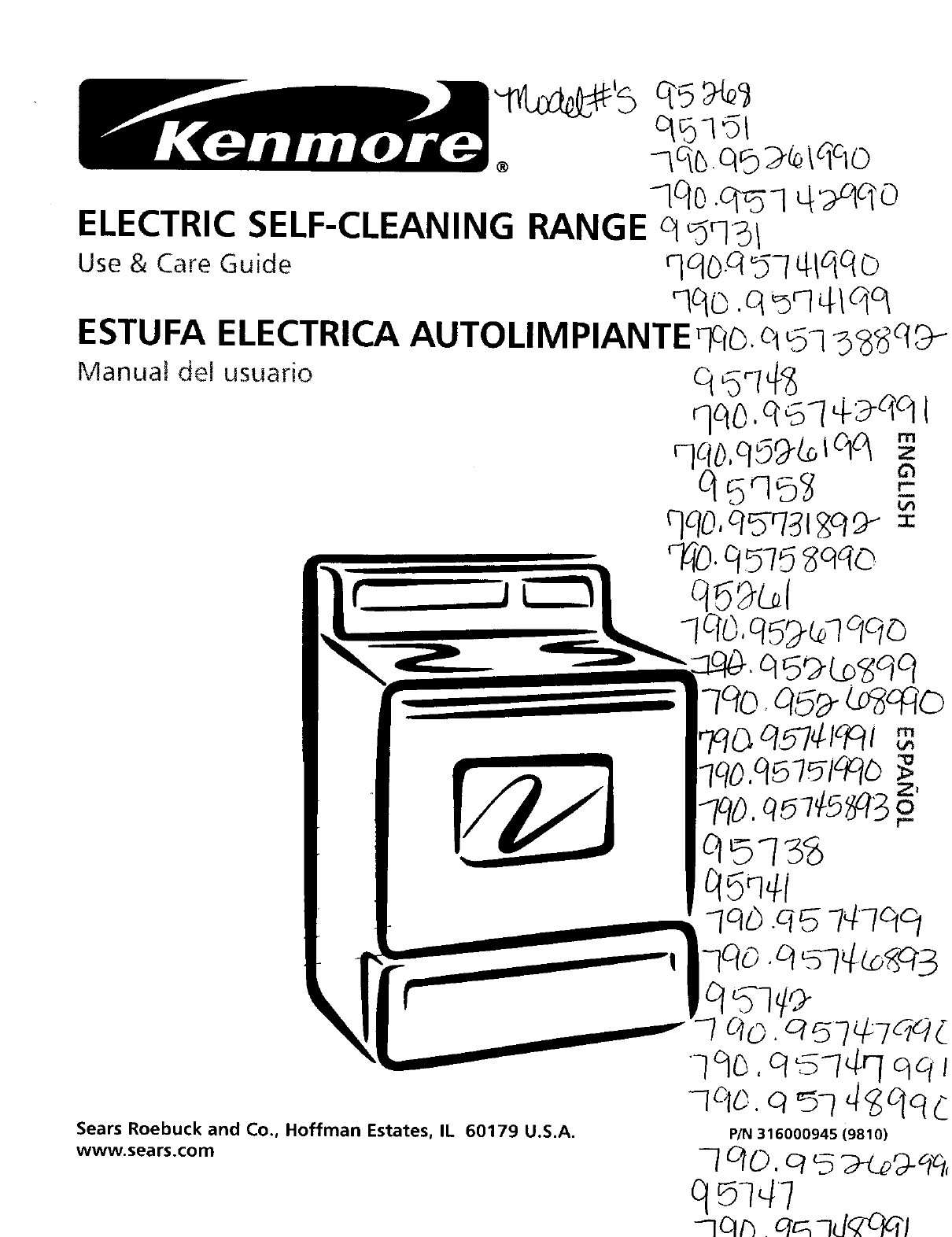 Kenmore 79095261990 User Manual Electric Range Manuals And Guides