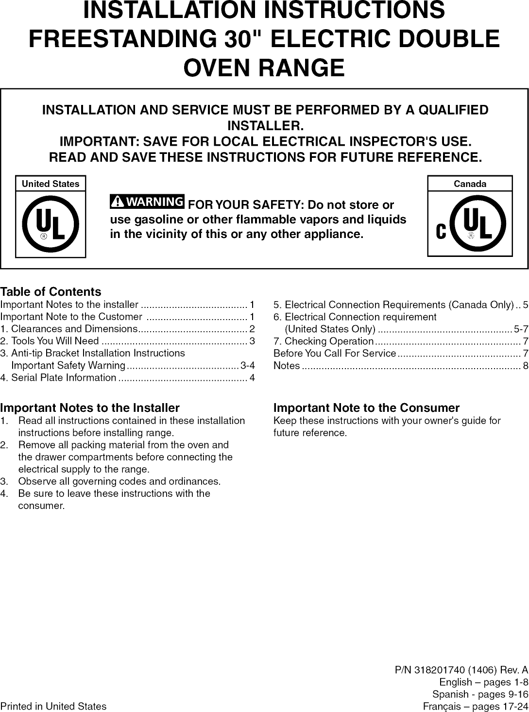 Kenmore 79097213410 User Manual ELECTRIC RANGE Manuals And Guides 1409161L