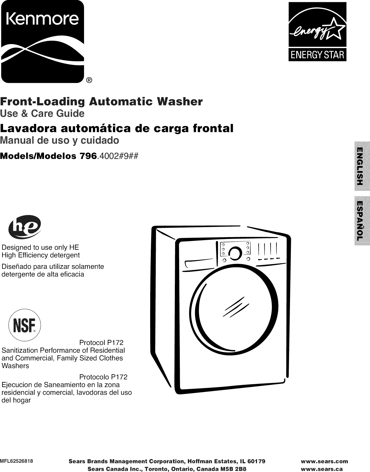 Kenmore 79640021900 User Manual Washer Manuals And Guides L0910291 