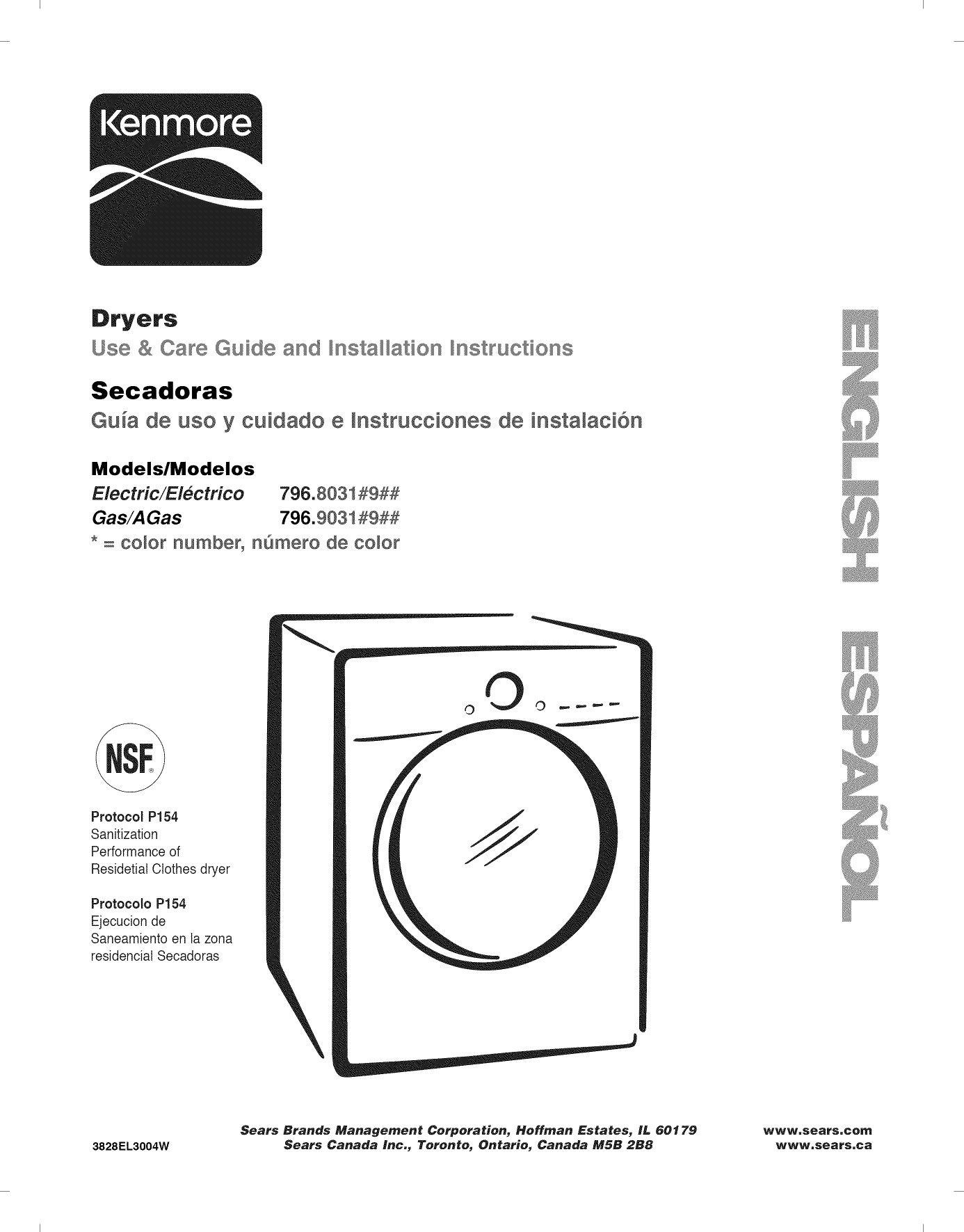 Kenmore 79680311900 User Manual DRYER Manuals And Guides L0910038