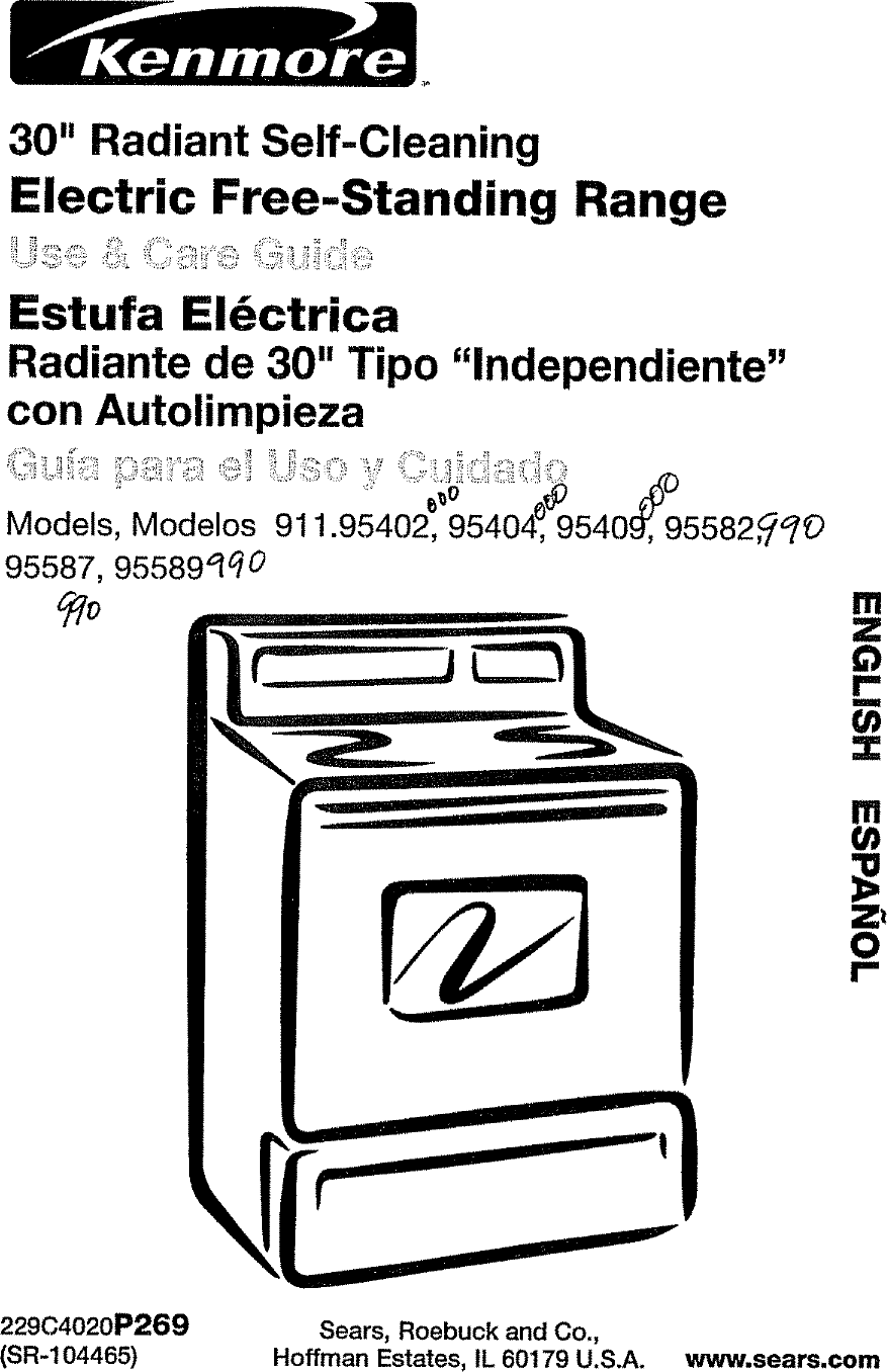 Kenmore 91195402000 User Manual RANGE Manuals And Guides L0711471