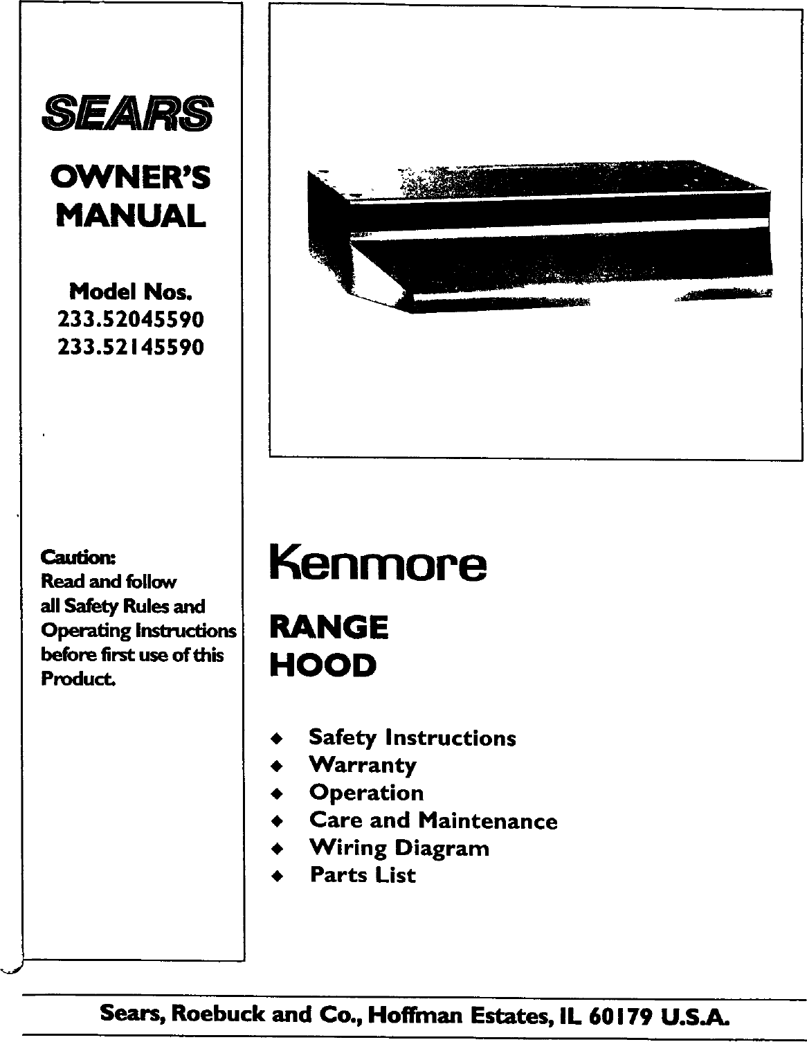 Page 1 of 3 - Kenmore Kenmore-233-5204559-Users-Manual-  Kenmore-233-5204559-users-manual