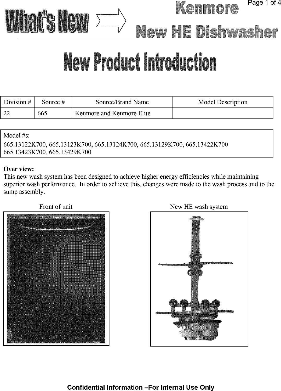 Kenmore 665 13122K700 Users Manual