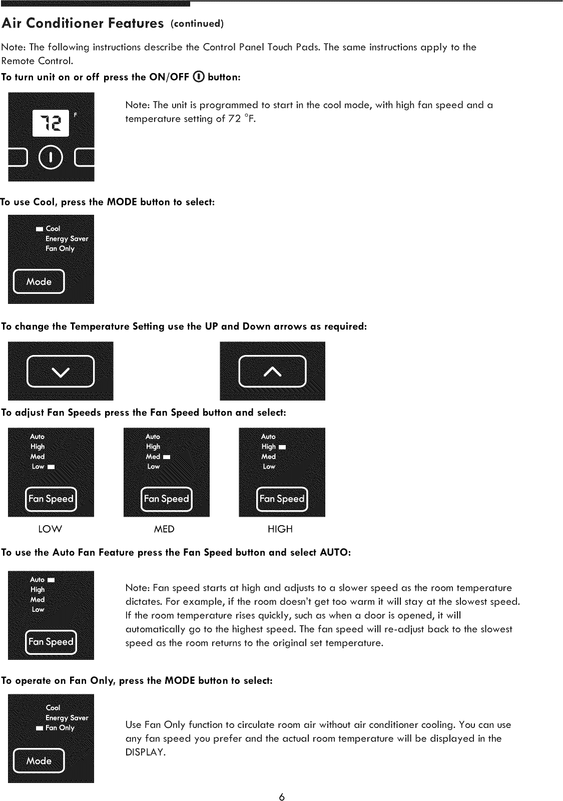 Page 6 of 12 - Kenmore Kenmore-Kenmore-12000-Btu-Multi-Room-Air-Conditioner-Owners-Manual-  Kenmore-kenmore-12000-btu-multi-room-air-conditioner-owners-manual