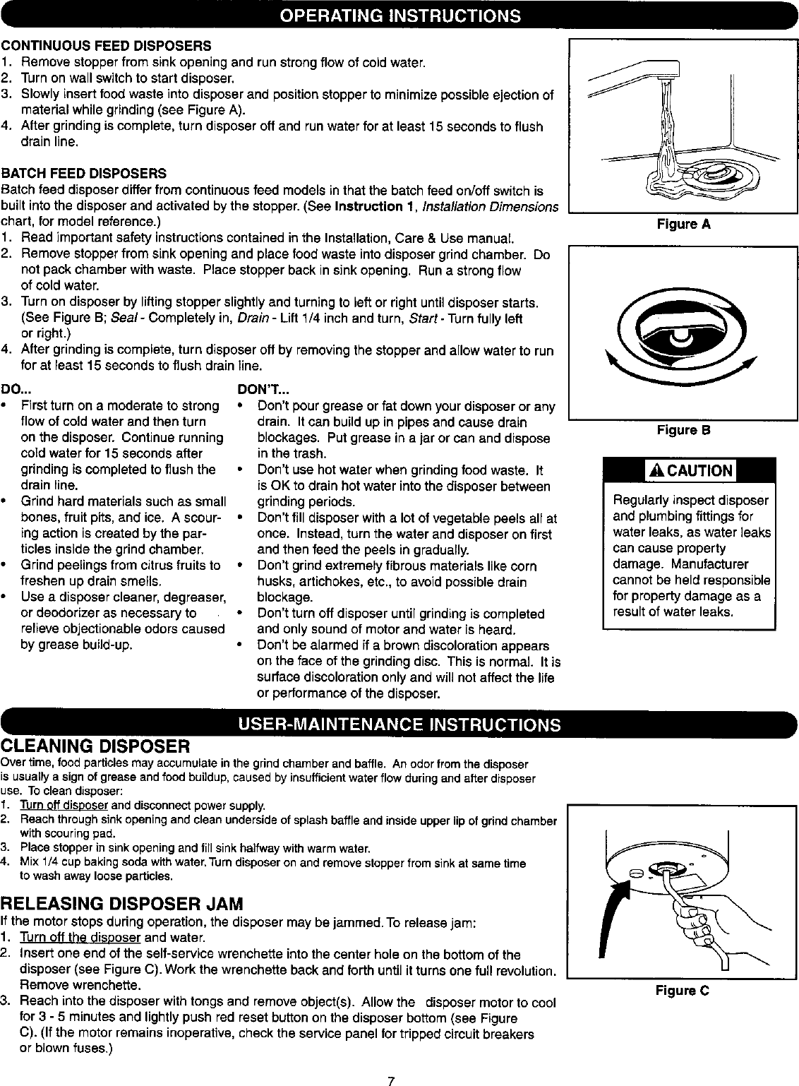 Page 7 of 8 - Kenmore Kenmore-Kenmore-1-2-Hp-Garbage-Disposal-Specifications-  Kenmore-kenmore-1-2-hp-garbage-disposal-specifications