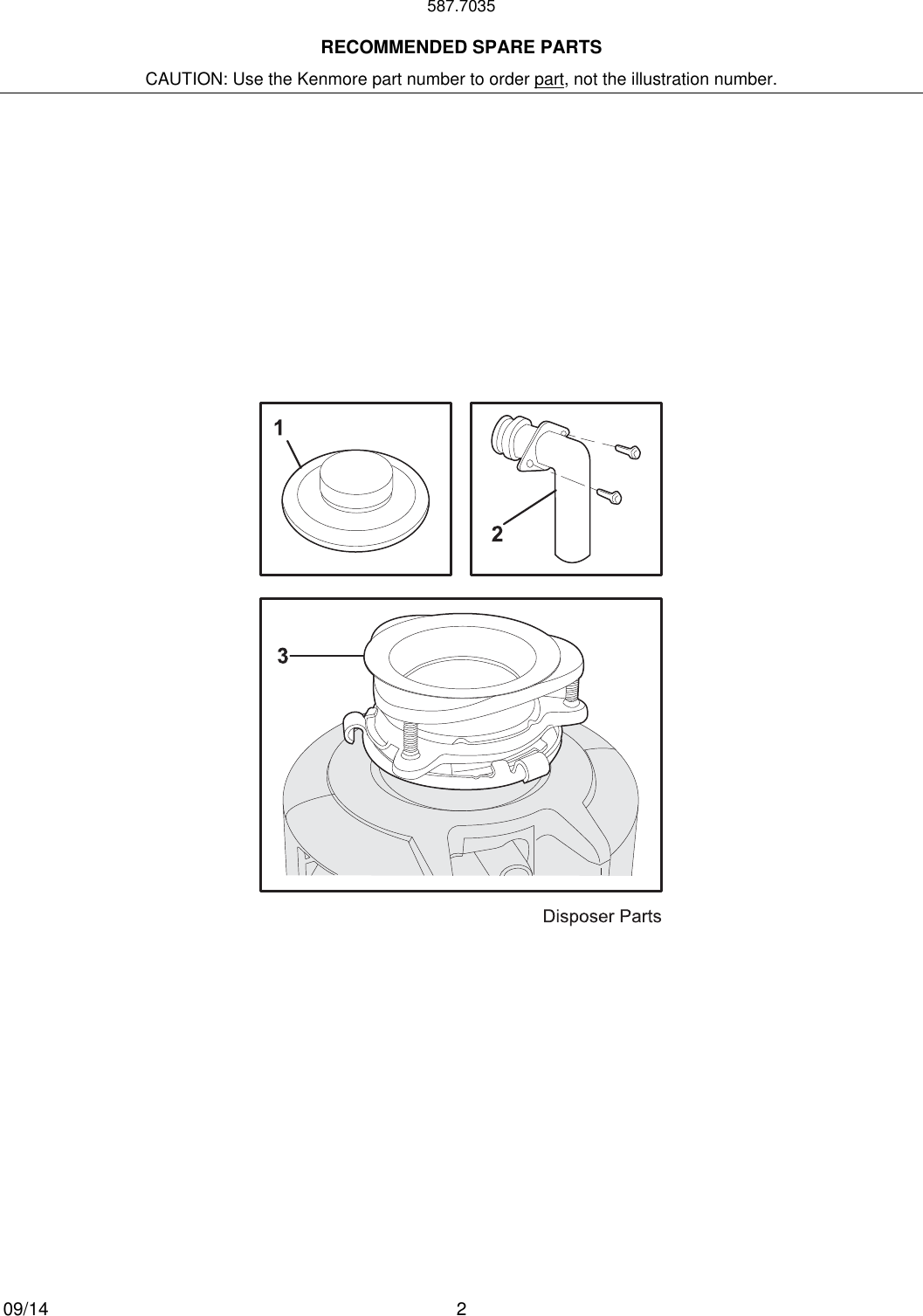 Page 2 of 4 - Kenmore Kenmore-Kenmore-3-4-Horsepower-Standard-Disposer-Cool-Gray-Parts-Manual 5995650792