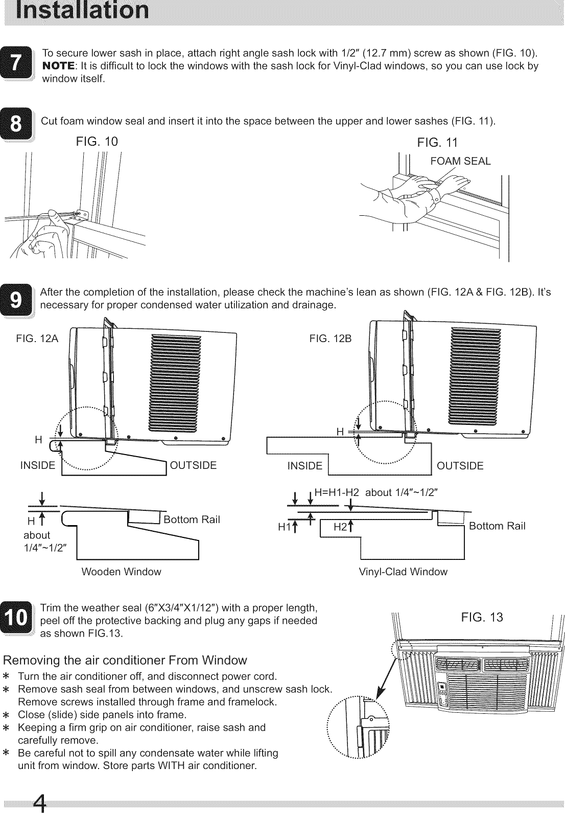 Page 4 of 4 - Kenmore Kenmore-Kenmore-5200-Btu-Room-Air-Conditioner-Installation-Guide-  Kenmore-kenmore-5200-btu-room-air-conditioner-installation-guide