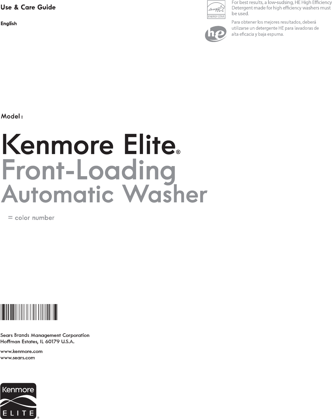 kenmore elite accela wash front load