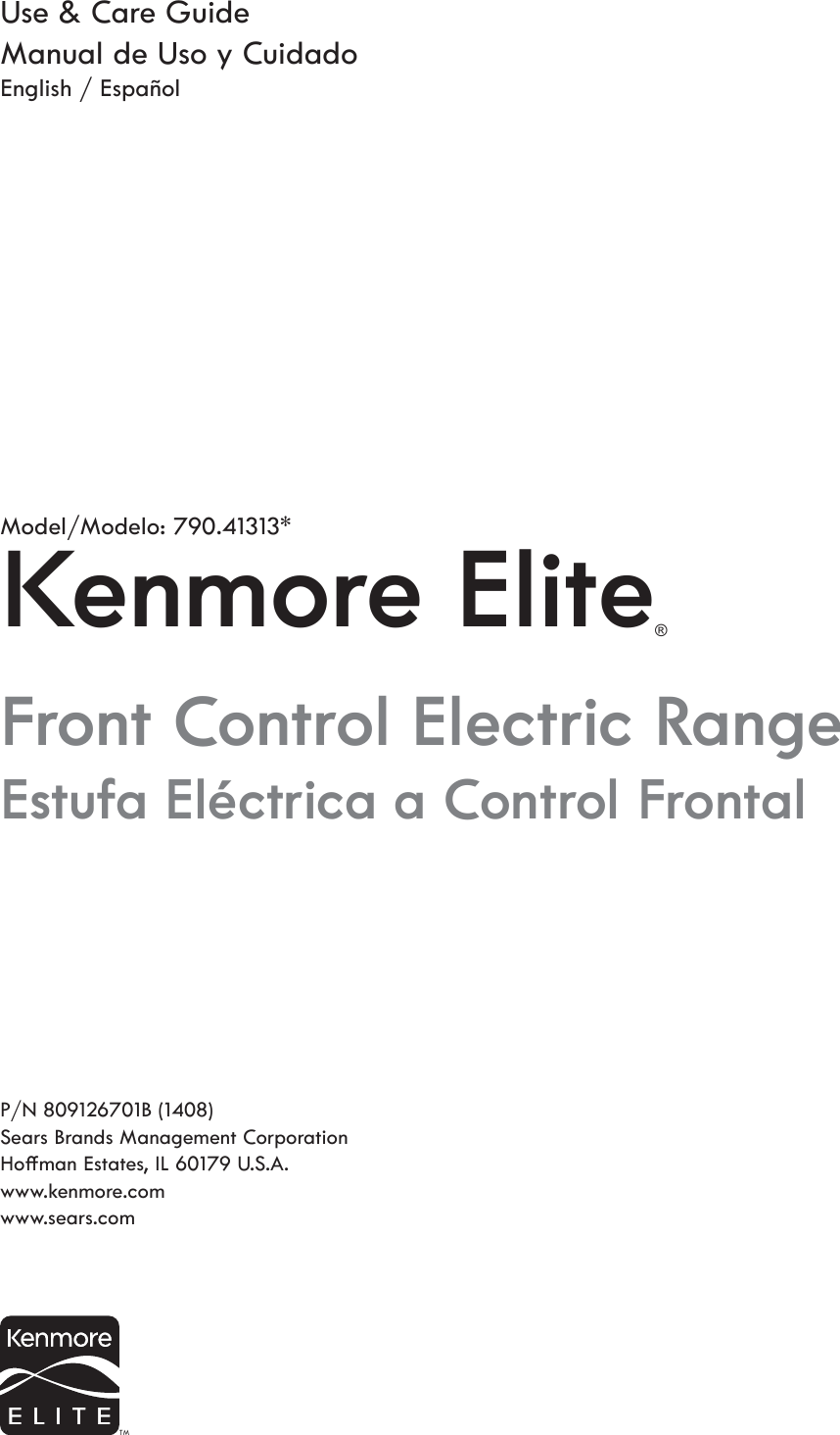 Kenmore elite electric range manual
