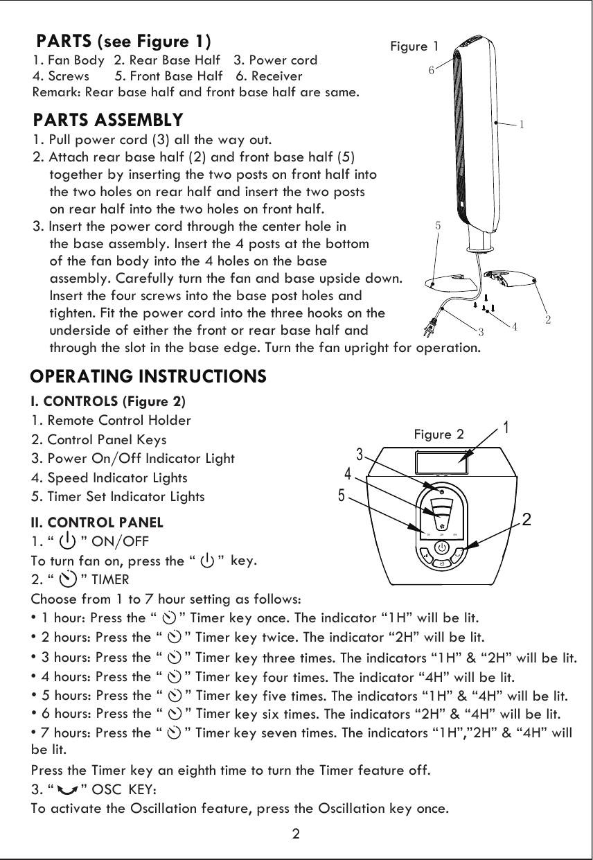 Page 3 of 10 - Kenmore Kenmore-Kenmoreâ -36-Tower-Fan-34036-Owners-Manual- FZ10-13CR 36-inch_TowerFan Manual  Kenmore-kenmore Â -36-tower-fan-34036-owners-manual