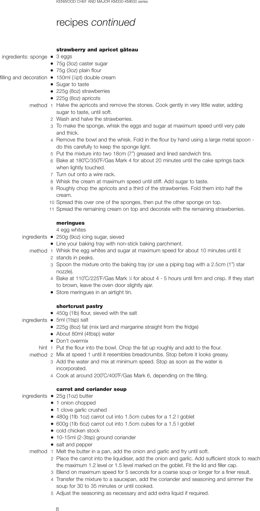 Page 9 of 10 - Kenwood Chef KM330 SeriesMajor KM630 Series 89421 KM330-KM630 English Only User Manual  To The 901675fb-3a33-4d47-b933-5a58bd9ec739