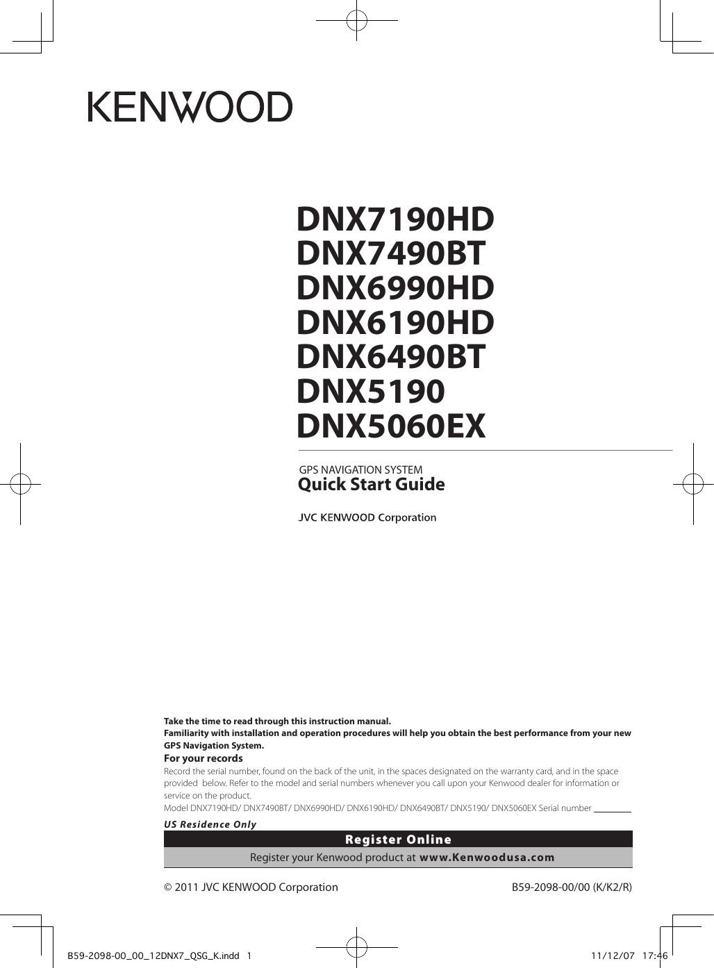 Kenwood DNX6990HD User Manual To The 0a7b9fe9 7fcd 447a 8a1f 2d6cd5f4497f