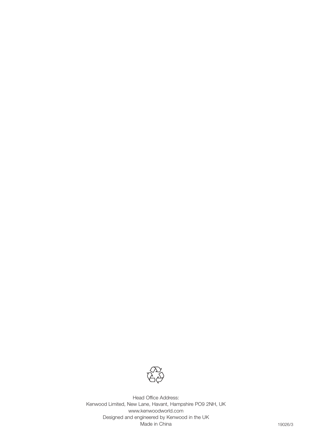 Page 8 of 8 - Kenwood FP120 Series 19026 Iss 1 English Only User Manual  To The 3bd57990-076e-4bec-b180-49ff58f96380