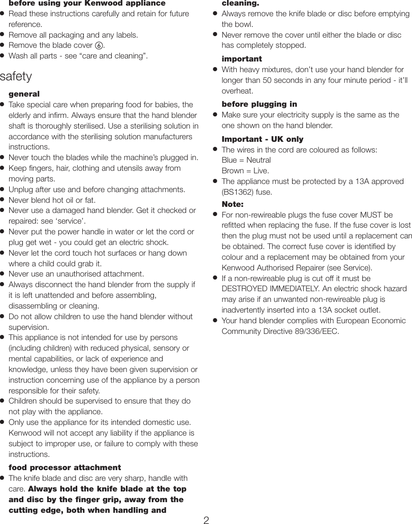 Page 4 of 10 - Kenwood HB790 Series 18287 English Only A5 User Manual  To The F9753add-25dd-473d-8957-9abbfcc45847