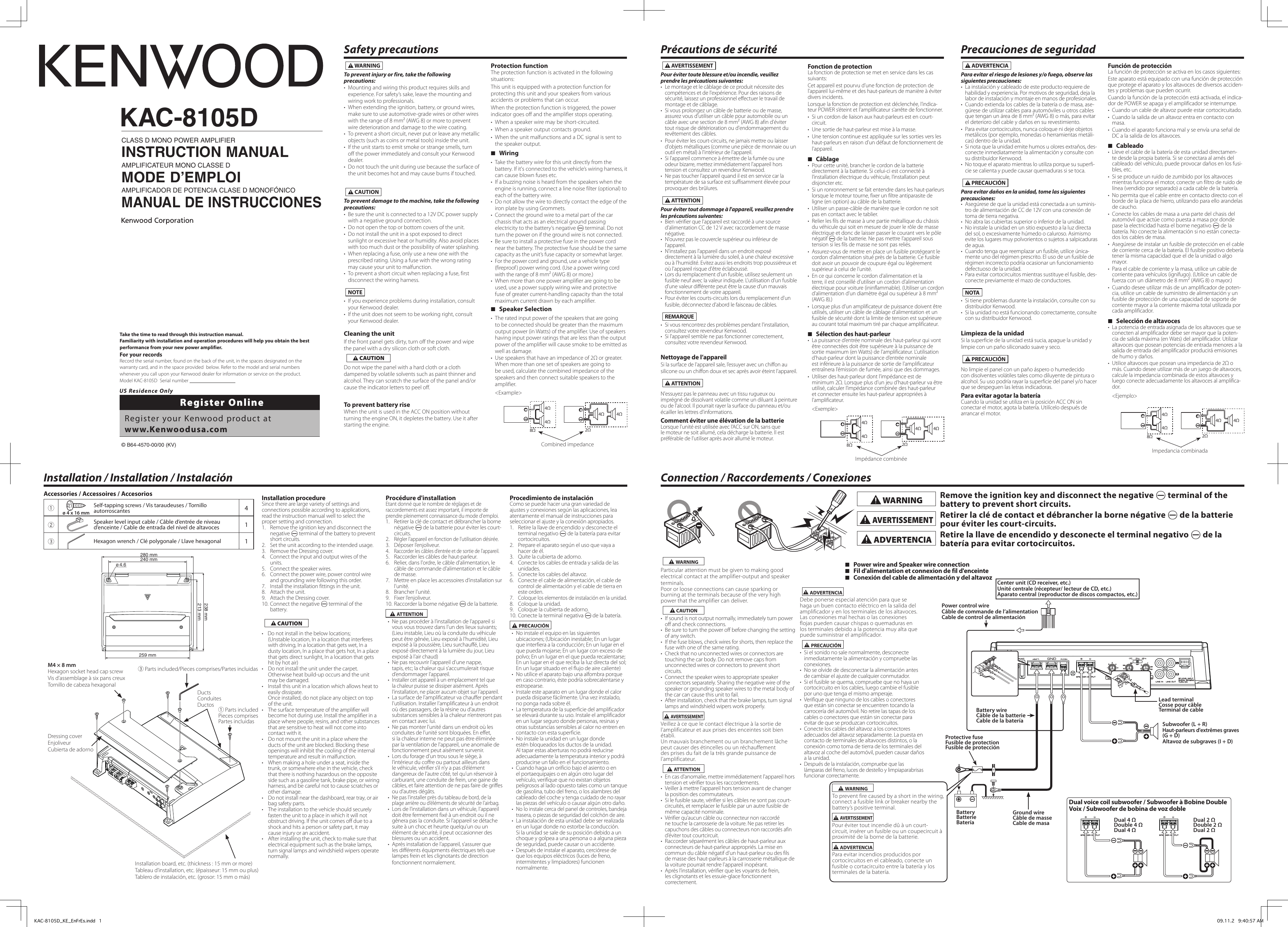 Kenwood Mini 1000 Mode Demploi