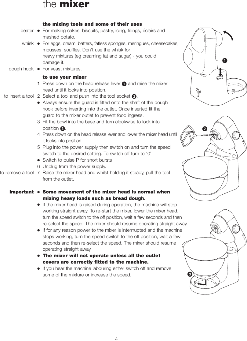 Page 4 of 10 - Kenwood KM260 57732 Iss 3 A5 Eng User Manual  To The 05610d5b-5b13-41cc-a573-293d46a518b2