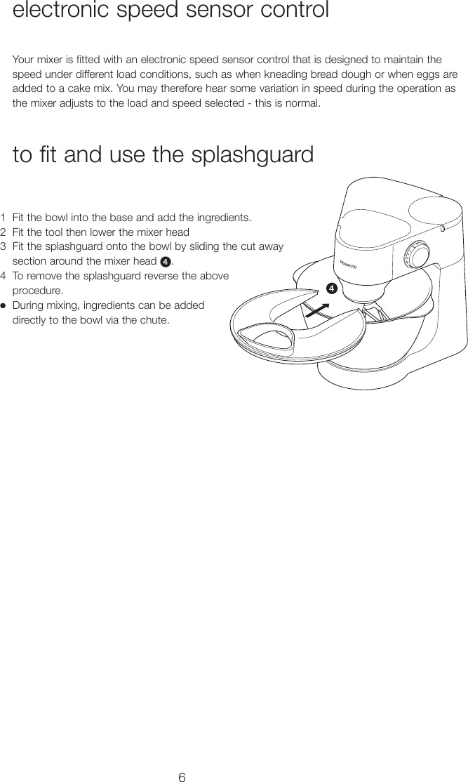 Page 6 of 10 - Kenwood KM260 57732 Iss 3 A5 Eng User Manual  To The 05610d5b-5b13-41cc-a573-293d46a518b2