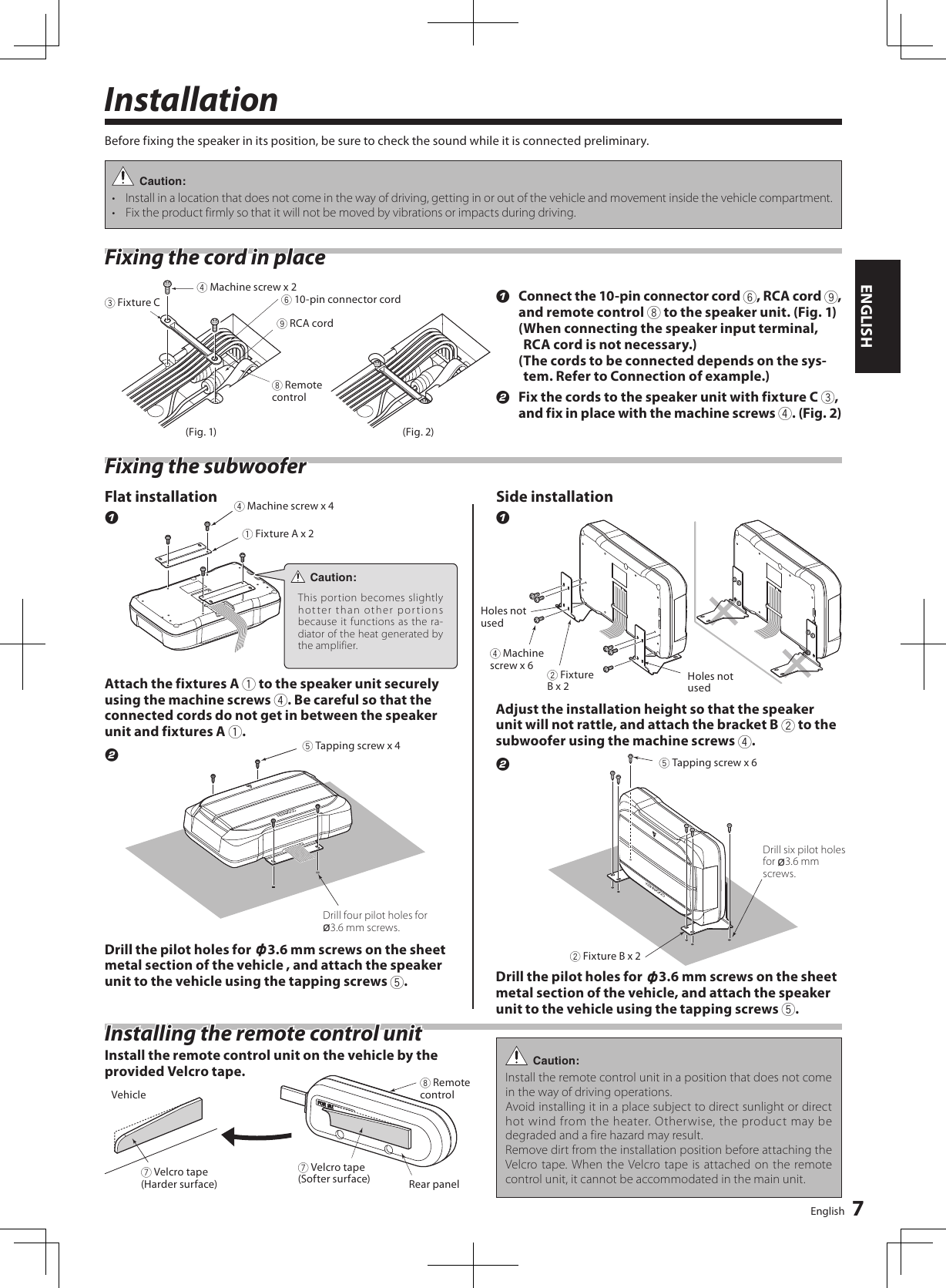 Page 7 of 9 - Kenwood KSC-SW10 User Manual  To The 49fc1589-be59-4cf8-8e18-7ada68ddaabf