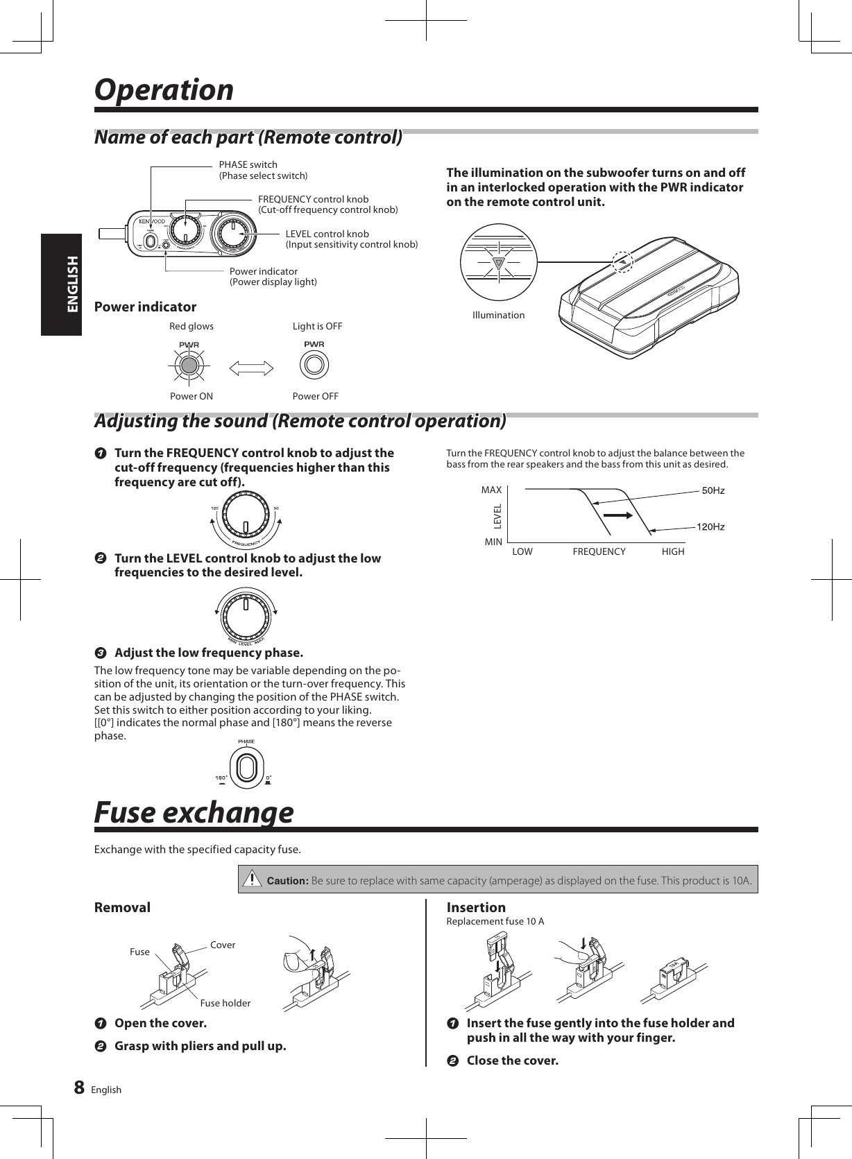 Page 8 of 9 - Kenwood KSC-SW10 User Manual  To The 49fc1589-be59-4cf8-8e18-7ada68ddaabf