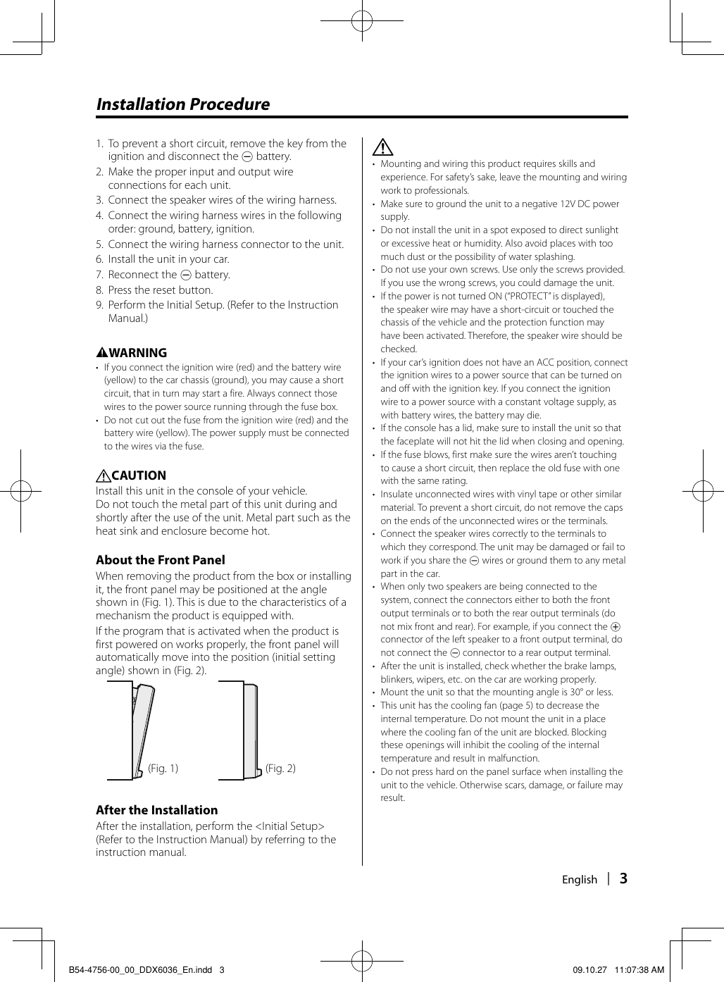 Page 3 of 12 - Kenwood Kenwood-Ddx6036-Users-Manual- B54-4756-00_00_DDX6036_En  Kenwood-ddx6036-users-manual