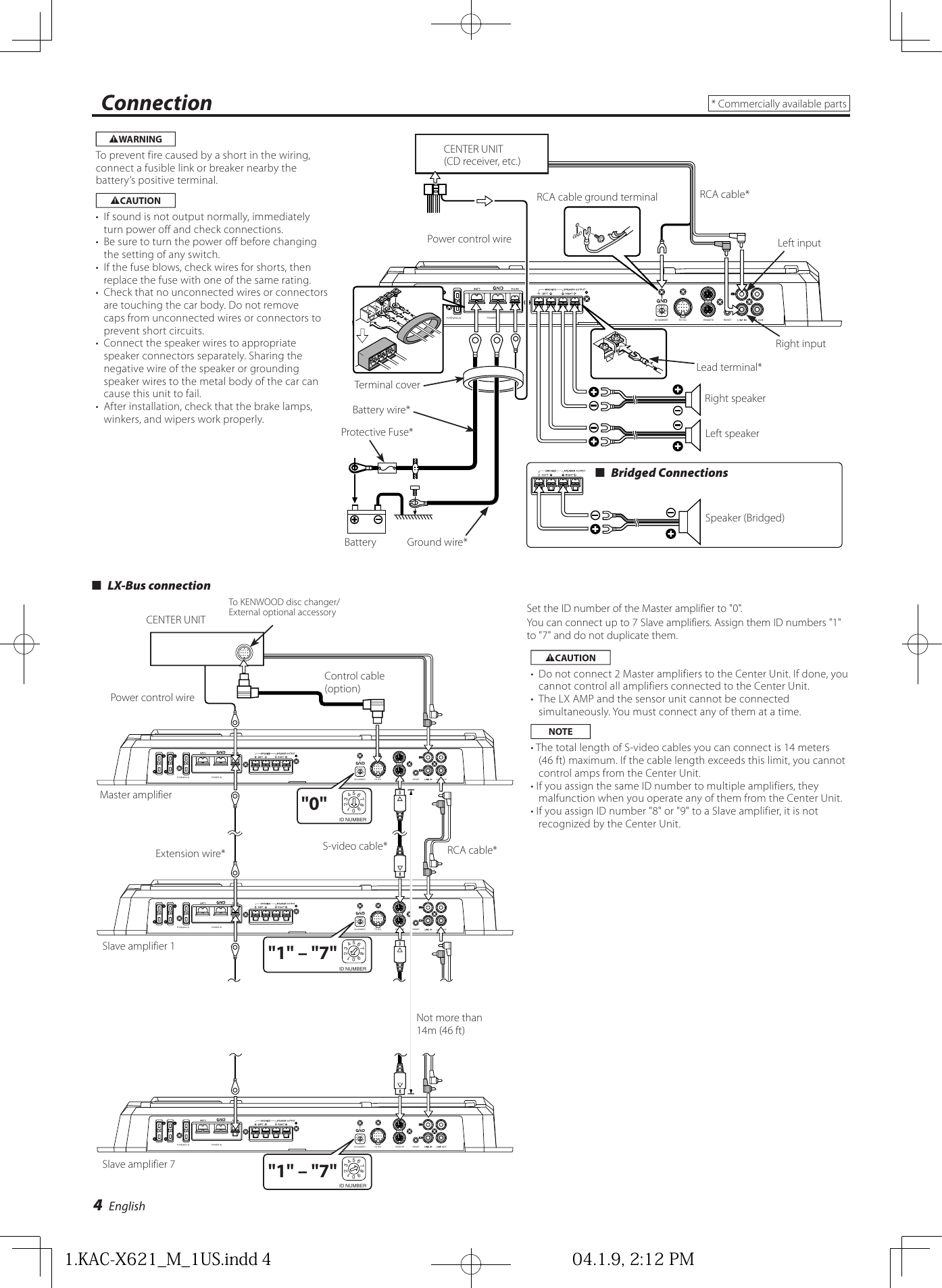 Page 4 of 10 - Kenwood Kenwood-Excelon-Kac-X621-Users-Manual- KAC-X621_PS621_X521_PS521 Kenwood-excelon-kac-x621-users-manual