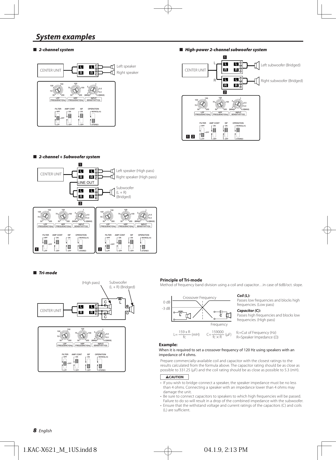 Page 8 of 10 - Kenwood Kenwood-Excelon-Kac-X621-Users-Manual- KAC-X621_PS621_X521_PS521 Kenwood-excelon-kac-x621-users-manual