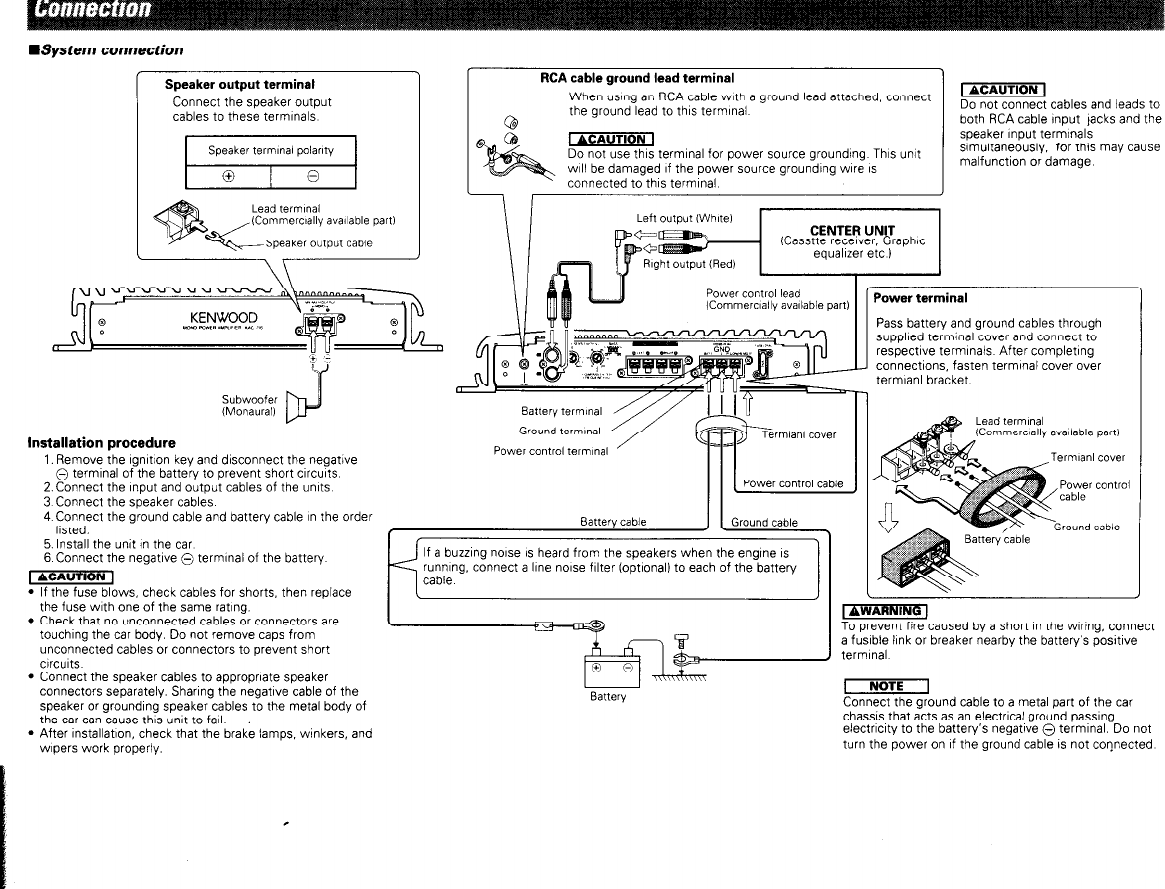 Page 2 of 4 - Kenwood Kenwood-Kac-716-Owner-S-Manual KAC-716