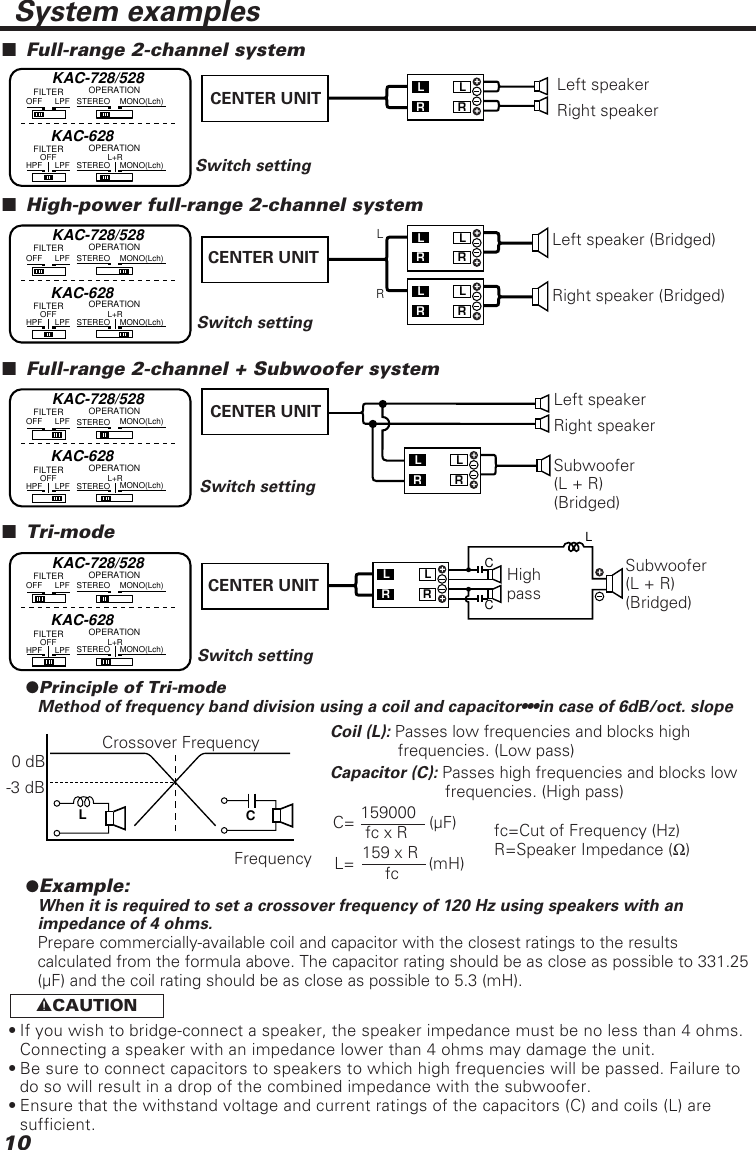 Page 10 of 12 - Kenwood Kenwood-Kac-728-Owner-S-Manual KAC-728-628-528 (EN)