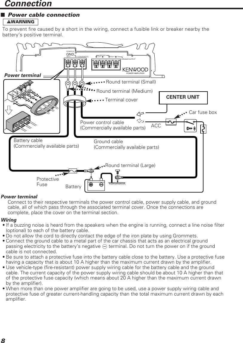 Page 8 of 12 - Kenwood Kenwood-Kac-728-Owner-S-Manual KAC-728-628-528 (EN)