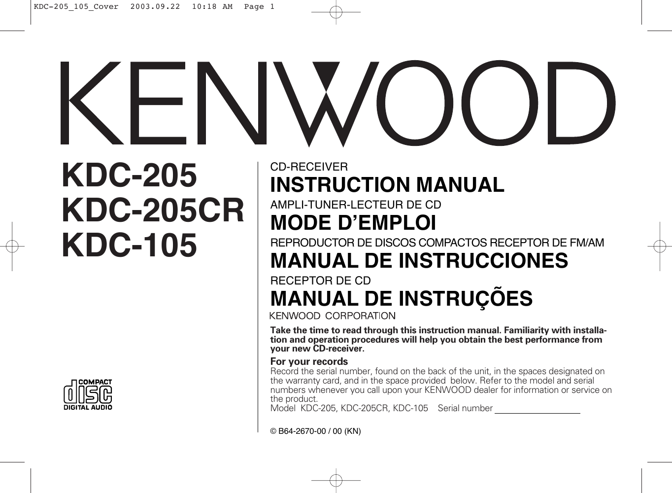 Wiring Diagram PDF: 105 Kenwood Kdc Wiring Harness