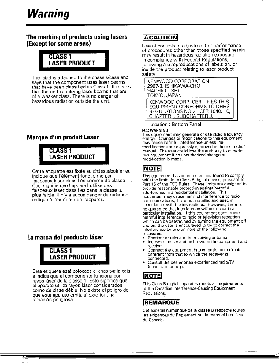 Page 12 of 12 - Kenwood Kenwood-Kdc-C504-Owner-S-Manual KDC-C604 KDC-C504