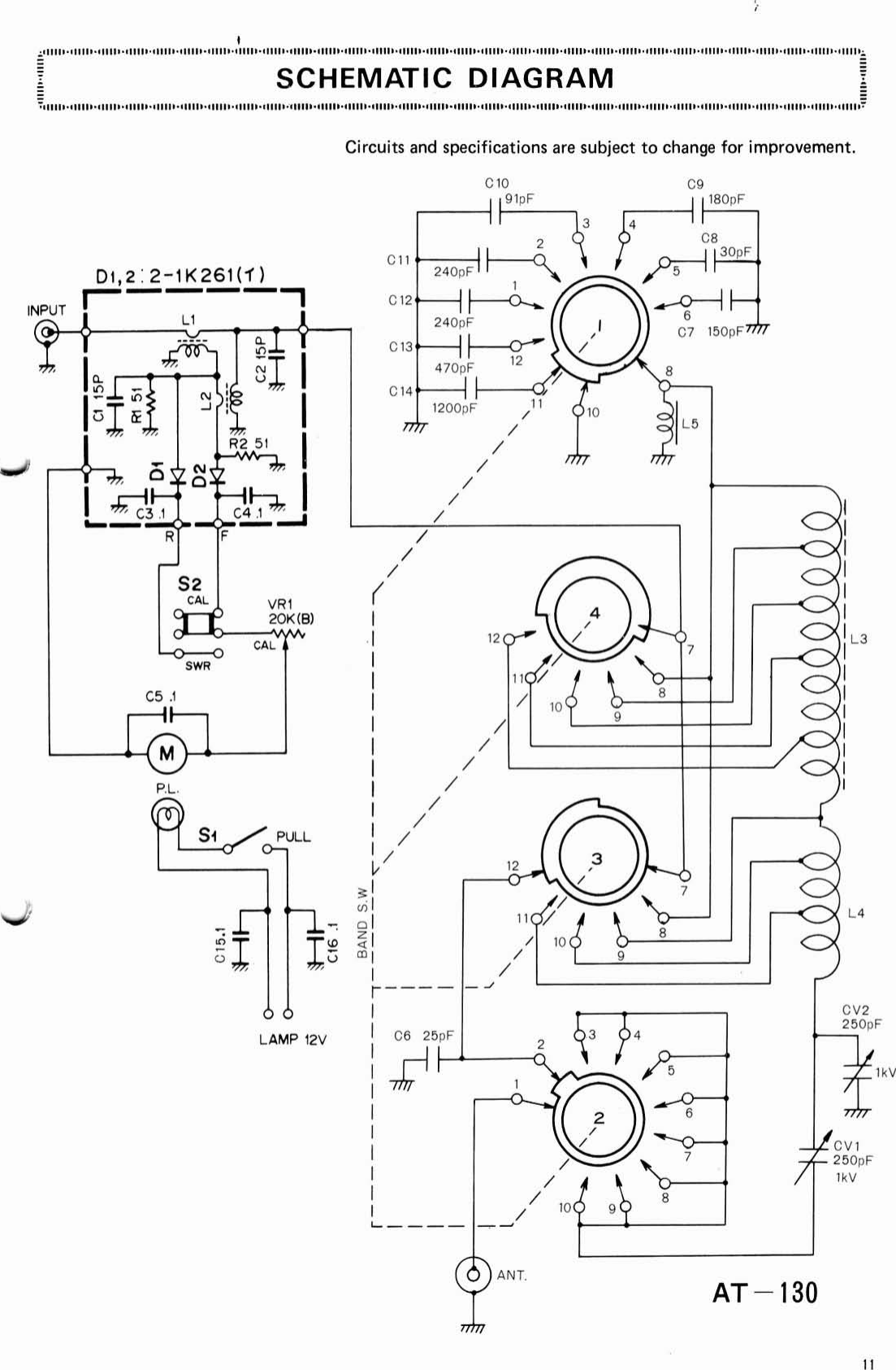 Page 11 of 12 - Kenwood Kenwood-Kenwood-Car-Stereo-System-At-130-Users-Manual- Antenna Tuner AT-130 Instruction Manual  Kenwood-kenwood-car-stereo-system-at-130-users-manual