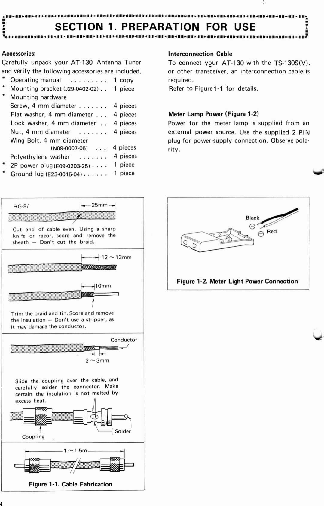 Page 4 of 12 - Kenwood Kenwood-Kenwood-Car-Stereo-System-At-130-Users-Manual- Antenna Tuner AT-130 Instruction Manual  Kenwood-kenwood-car-stereo-system-at-130-users-manual