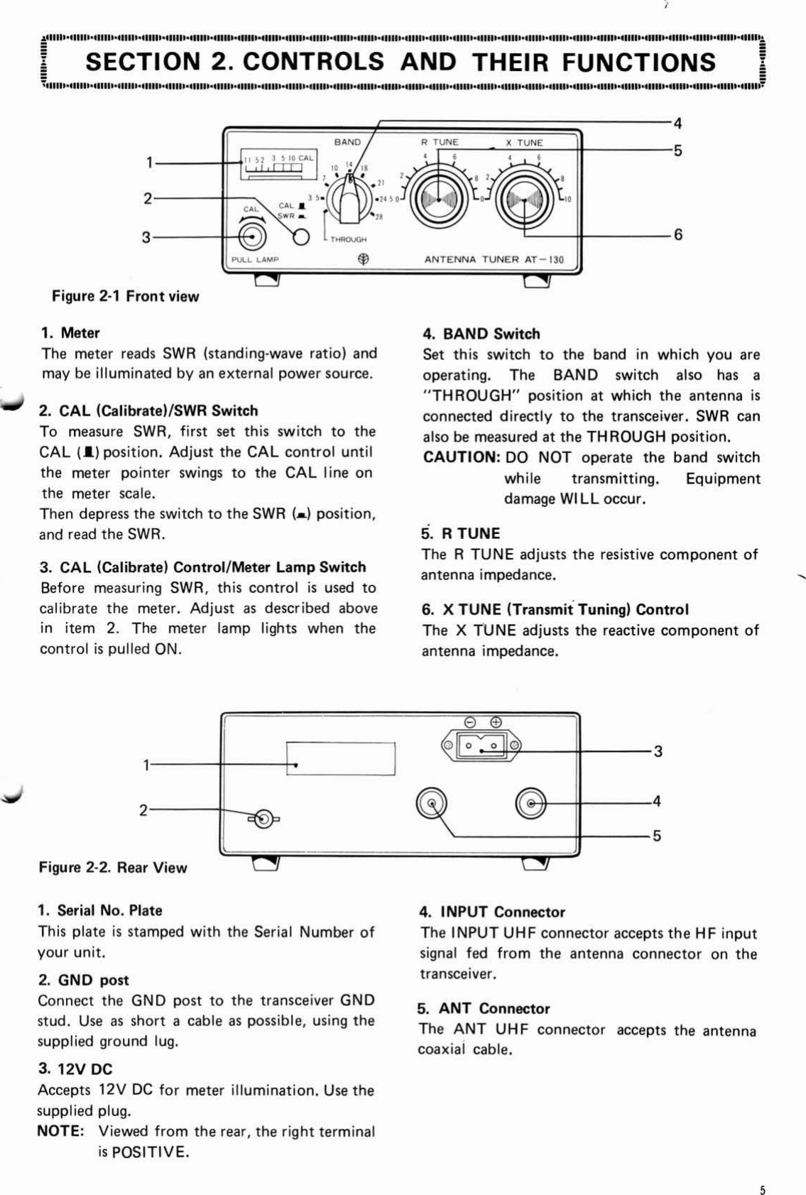 Page 5 of 12 - Kenwood Kenwood-Kenwood-Car-Stereo-System-At-130-Users-Manual- Antenna Tuner AT-130 Instruction Manual  Kenwood-kenwood-car-stereo-system-at-130-users-manual