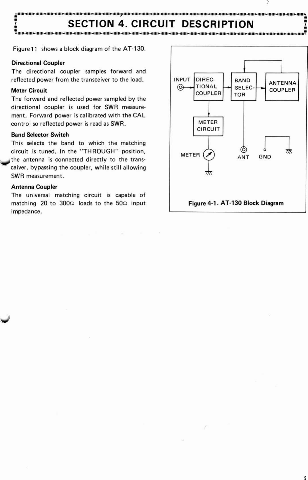 Page 9 of 12 - Kenwood Kenwood-Kenwood-Car-Stereo-System-At-130-Users-Manual- Antenna Tuner AT-130 Instruction Manual  Kenwood-kenwood-car-stereo-system-at-130-users-manual