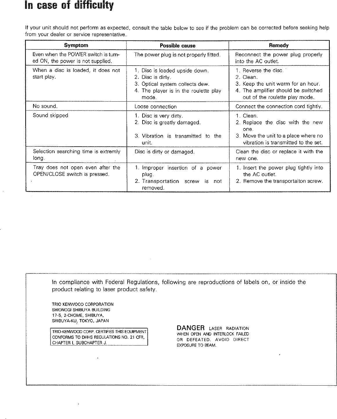 Page 10 of 12 - Kenwood Kenwood-Kenwood-Dp-770-Users-Manual-  Kenwood-kenwood-dp-770-users-manual