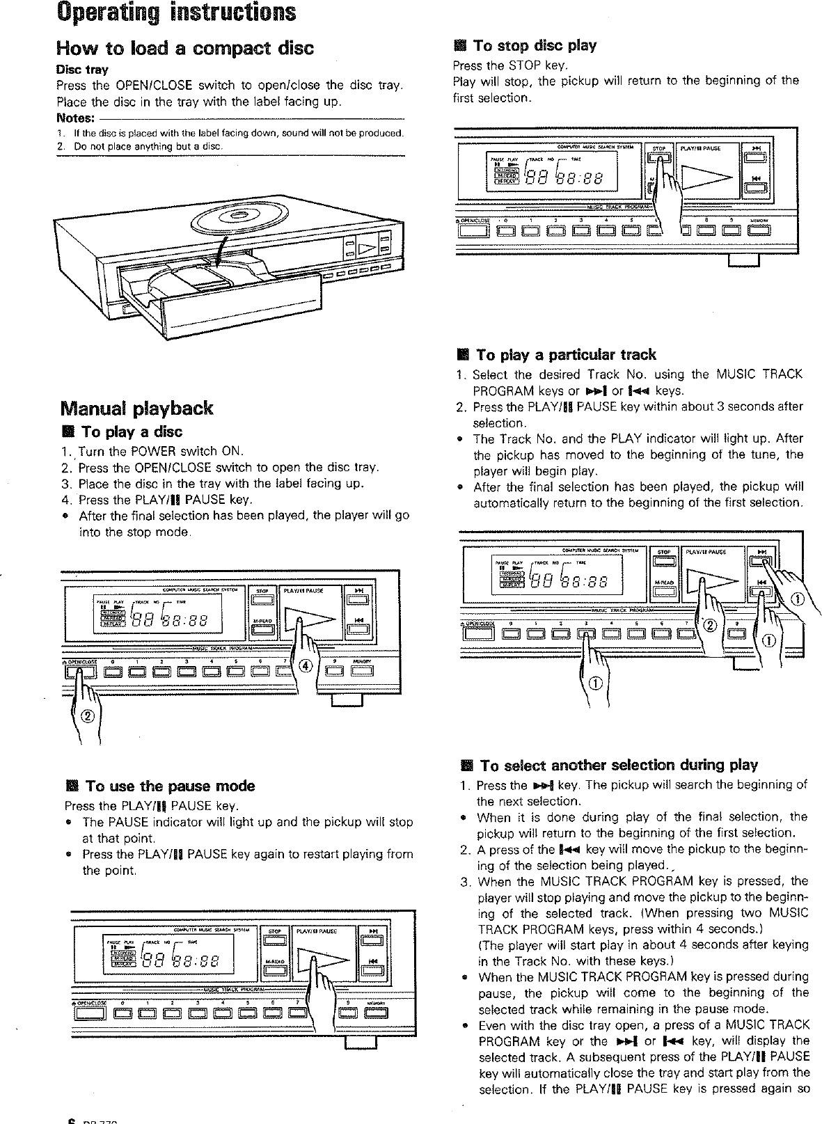 Page 6 of 12 - Kenwood Kenwood-Kenwood-Dp-770-Users-Manual-  Kenwood-kenwood-dp-770-users-manual