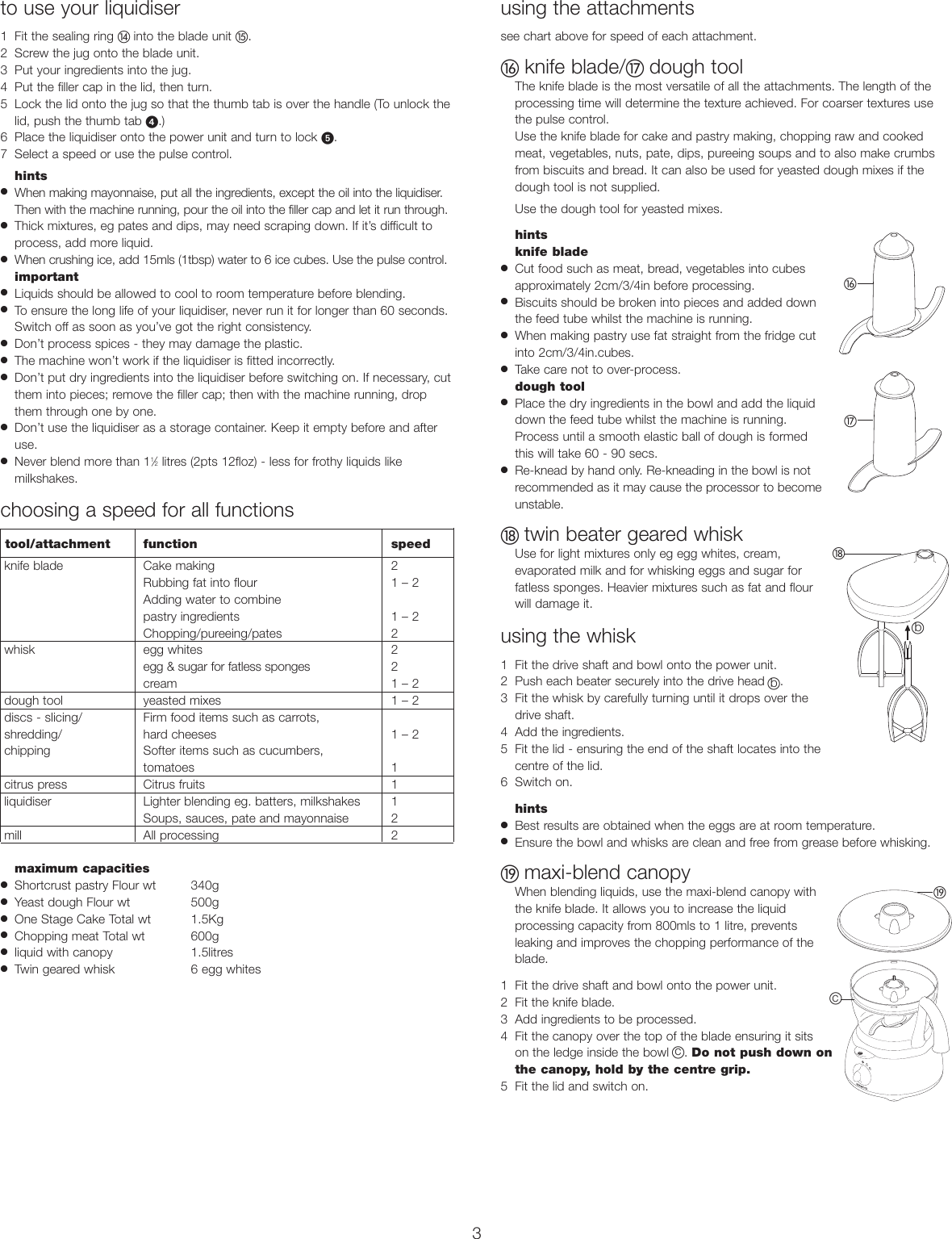 Page 4 of 9 - Kenwood Kenwood-Kenwood-Food-Processor-Fp480-Users-Manual- 2405 FP480-FP580 English Only  Kenwood-kenwood-food-processor-fp480-users-manual