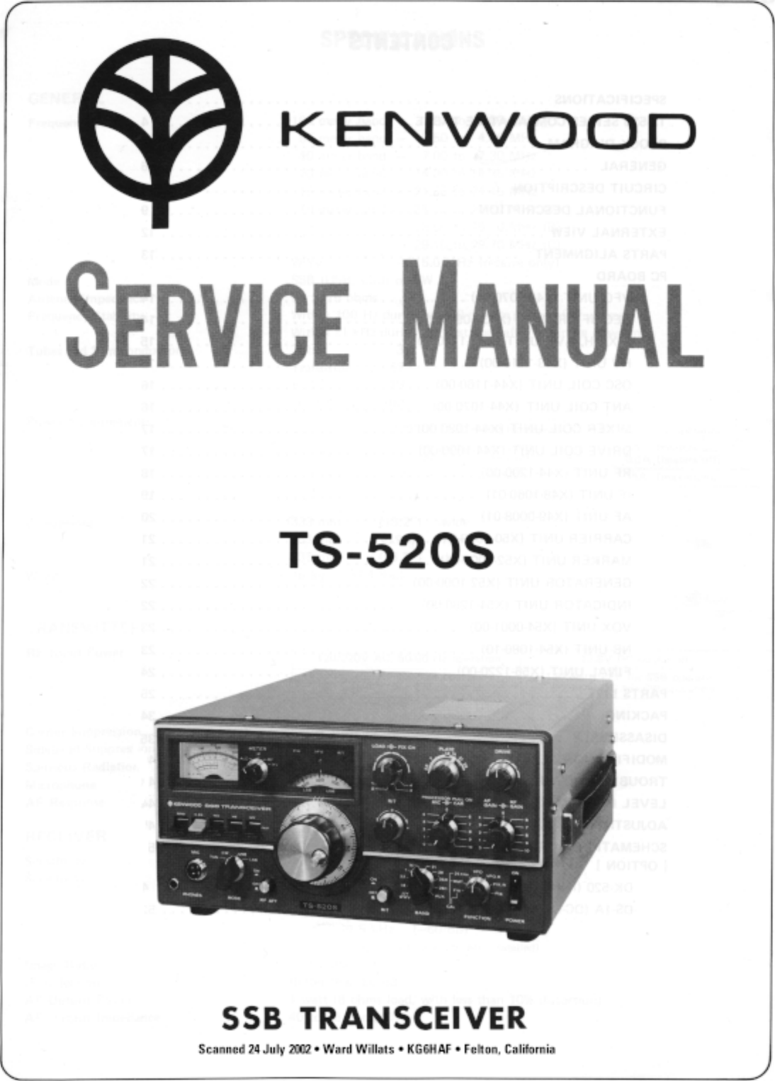 Kenwood Marine Radio Ts 520S Users Manual