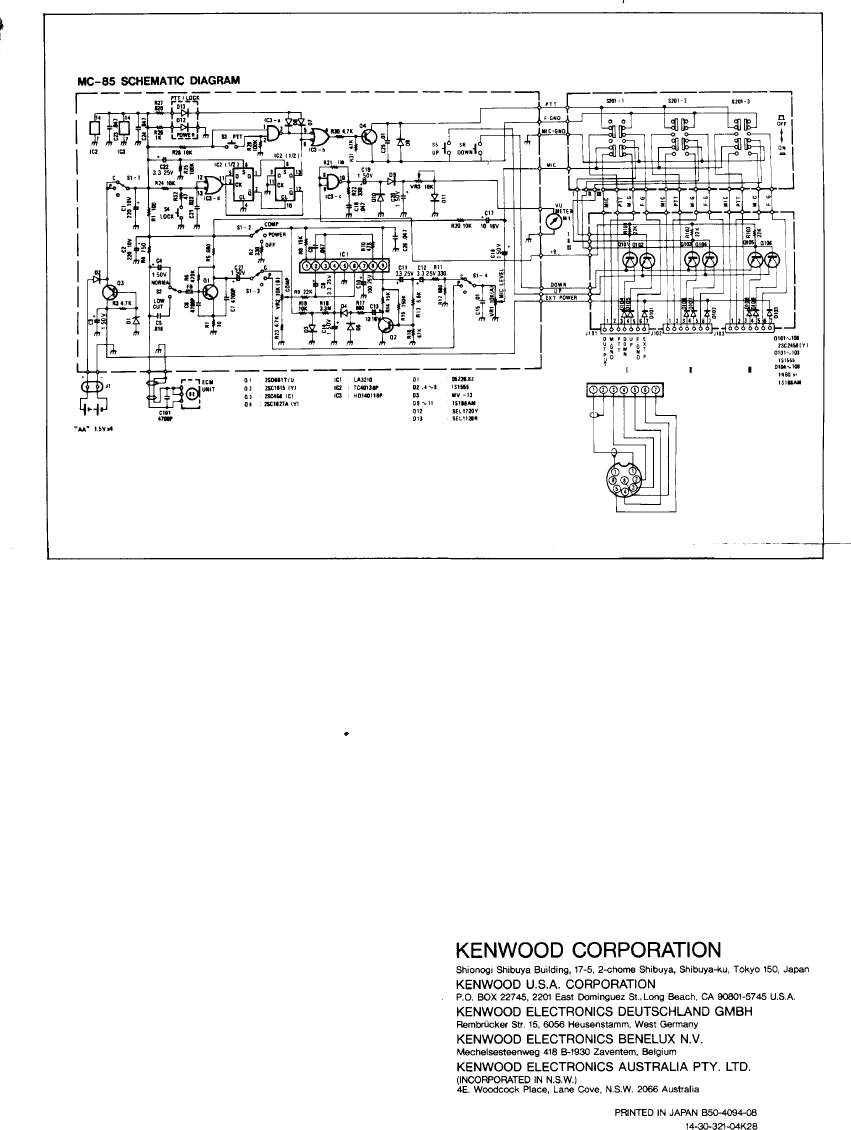 Page 4 of 4 - Kenwood Kenwood-Kenwood-Microphone-Mc-85-Users-Manual-  Kenwood-kenwood-microphone-mc-85-users-manual