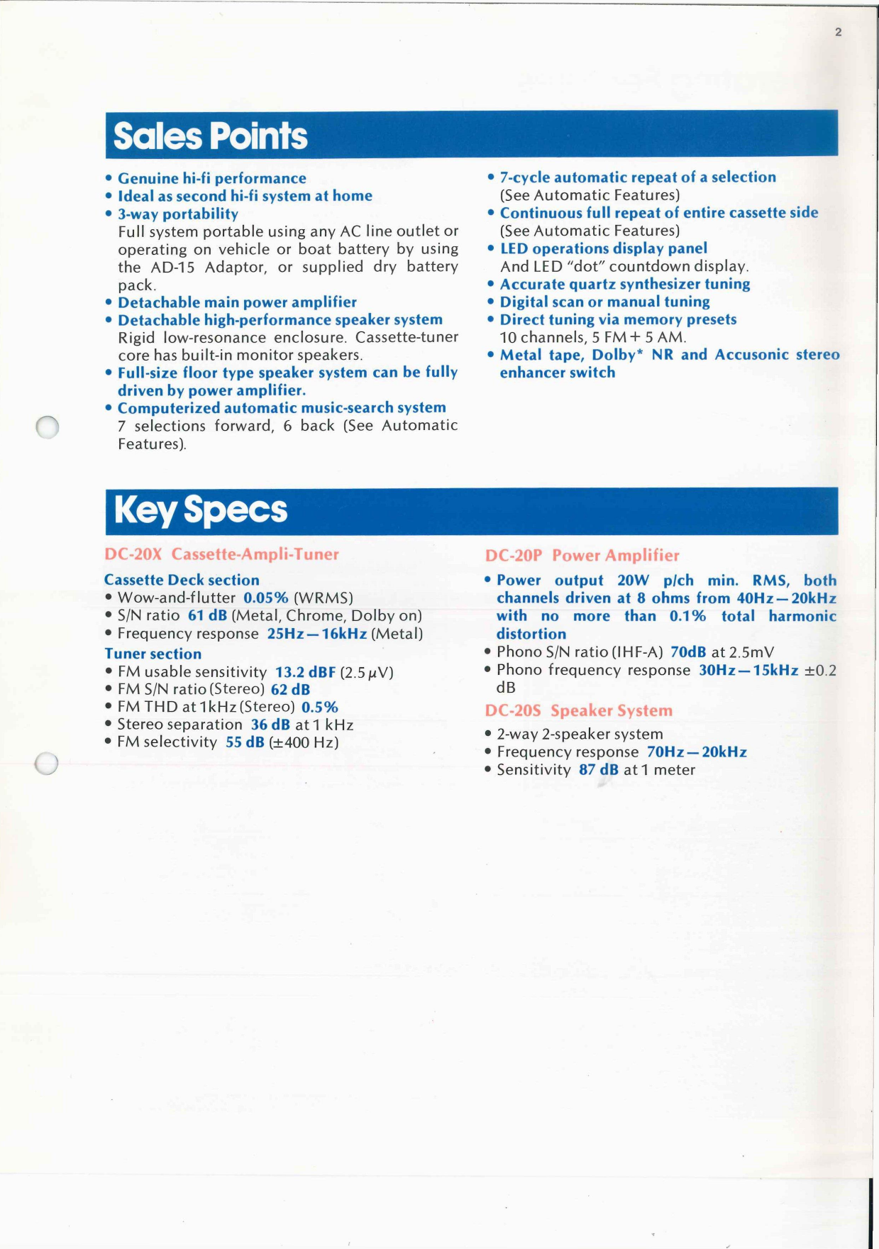 Page 3 of 7 - Kenwood Kenwood-Kenwood-Stereo-System-Dc-20-Users-Manual-  Kenwood-kenwood-stereo-system-dc-20-users-manual